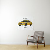 Taxi cartoon illustratie wandkleed (In Situ (horizontaal))