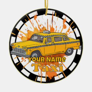 Taxi Chauffeur Keramisch Ornament