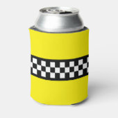 Taxi Check Stripe Patroon Blikjeskoeler (Blikje Achterkant)