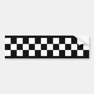 Taxi Check Stripe Patroon Bumpersticker
