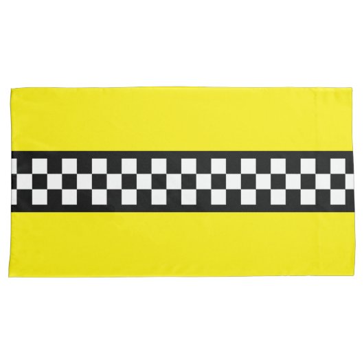 Taxi Check Stripe Patroon Kussensloop (Voorkant-Rechts)