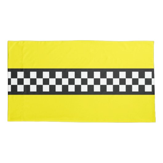 Taxi Check Stripe Patroon Kussensloop (Achterkant-Links)
