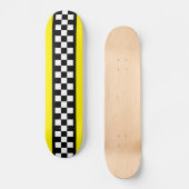 Taxi Check Stripe Patroon Skateboard (Voorkant)