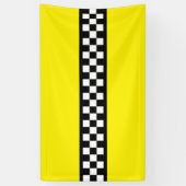 Taxi Check Stripe Patroon Spandoek (Verticaal)