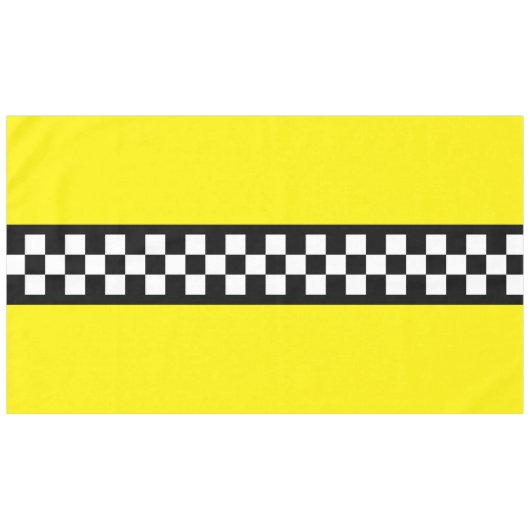 Taxi Check Stripe Patroon Tafelkleed (Voorkant (Horizontaal))