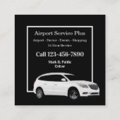 Taxi de l'aéroport double côté SUV Cartes de visit (Dos)