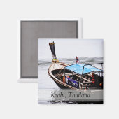 Taxi de l'eau : Krabi, Thaïlande Magnet (Recto/Verso)