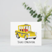 Taxi Driver Briefkaart (Staand voorkant)