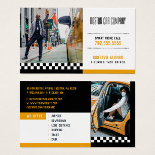 Taxi Driver Cab Company Visitekaartje