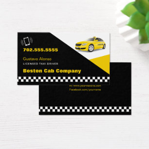 Taxi Driver   Cab Company Visitekaartje