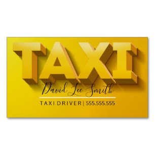 Taxi Driver / Cab Service Magnetisch Visitekaartje