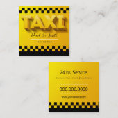 Taxi Driver / Cab Service Vierkante Visitekaartje (Voorkant / Achterkant)