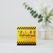 Taxi Driver / Cab Service Vierkante Visitekaartje (Staand voorkant)