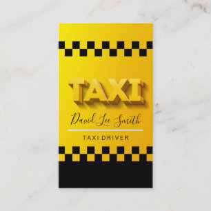 Taxi Driver / Cab Service Visitekaartje