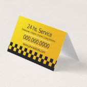 Taxi Driver / Cab Service Visitekaartjes (Achterkant)