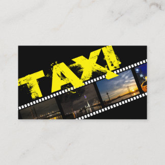 Taxi driver cabdriver transporter city chauffeur visitekaartje
