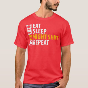 Taxi Driver Eat Sleep Night Shift herhalen Taxi Dr T-shirt