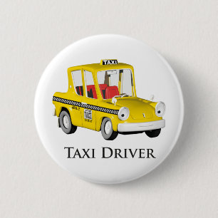 Taxi Driver Ronde Button 5,7 Cm