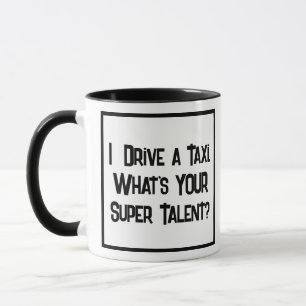 Taxi Driver Super Talent. Mug à café à deux tons