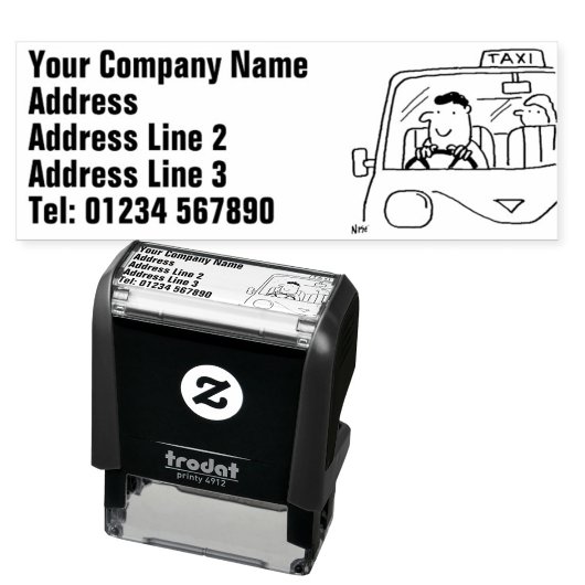 Taxi Driver Zelfinktende Stempel