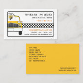 Taxi Geel Cabine Visitekaartje (Voorkant / Achterkant)