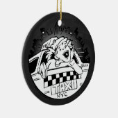 Taxi Girl Keramisch Ornament (Rechts)