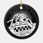 Taxi Girl Keramisch Ornament (Achterkant)