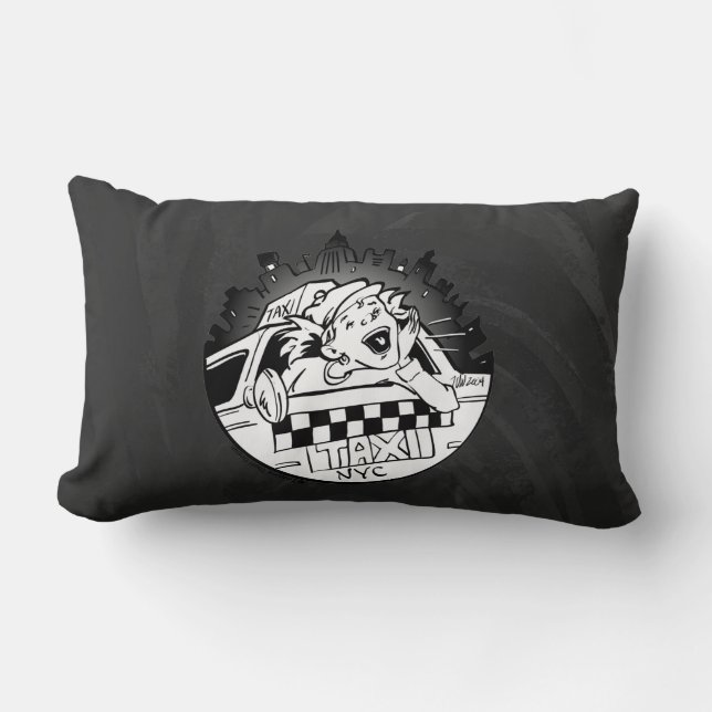 Taxi Girl Kussen (Voorkant)