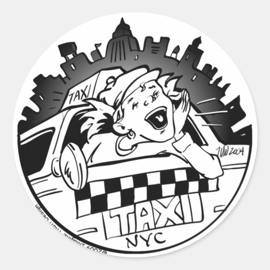 Taxi Girl Stickers (Voorkant)