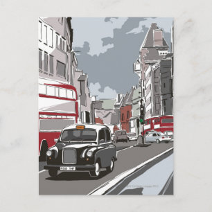 Taxi in Londen Briefkaart