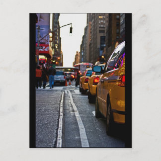 Taxi Line-up in NYC Briefkaart