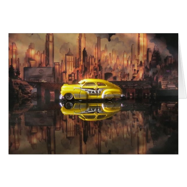 taxi miniature des années 1940 devant le contexte (Devant horizontal)