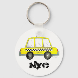 Taxi NYC Yellow New York City Checkered Cab Gift Sleutelhanger