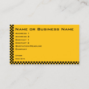Taxi of Cab Service Business Profile Card Visitekaartje