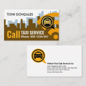 Taxi Radio Waves Calling Cab Visitekaartje (Voorkant / Achterkant)