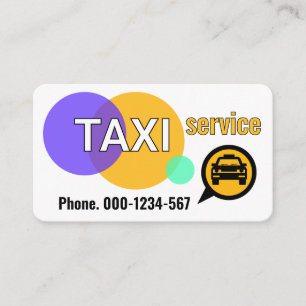 Taxi Radius Circles Cab Service Visitekaartje
