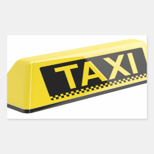 Taxi Rechthoekige Sticker