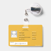 Taxi Service Badge (Achterkant met intrekbare clip)