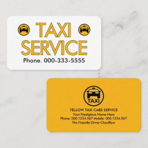 Taxi Service Cab Car rijden Visitekaartje
