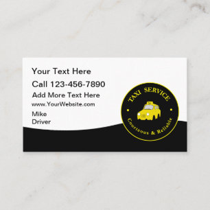 Taxi Service Moderne Taxi Chauffeur Zakelijke Kaar Visitekaartje