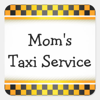 Taxi Service voor mam Vierkante Sticker
