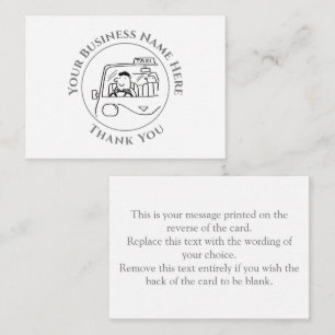 Taxi Services Bedankt voor je briefkaart