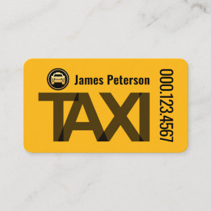 TAXI Silhouet Reclame Rijdt Visitekaartje