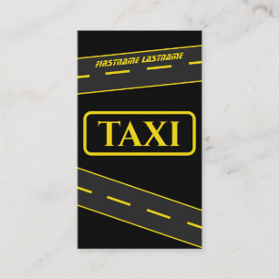 TAXI stadsstraten voor taxichauffeur cabine Visitekaartje
