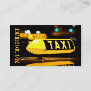 Taxi, taxi, chauffeur, Carte de visite de transpor