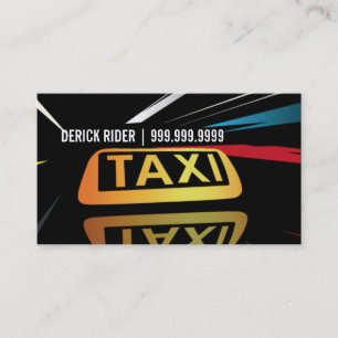 Taxi, taxi, chauffeur, Carte de visite de transpor