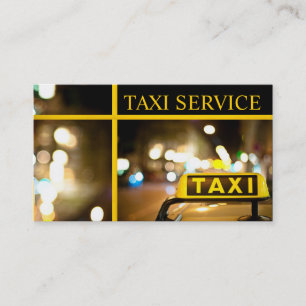 Taxi, taxi, chauffeur, Carte de visite de transpor