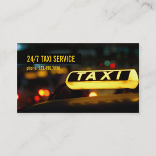 Taxi, taxi, chauffeur, Carte de visite de transpor