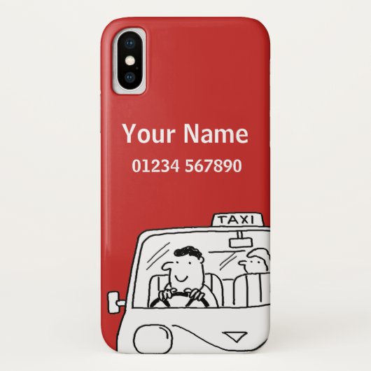 Taxi Theme Cartoon Case-Mate iPhone Case (Achterkant)