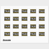 Taxi Vierkante Sticker (Vel)